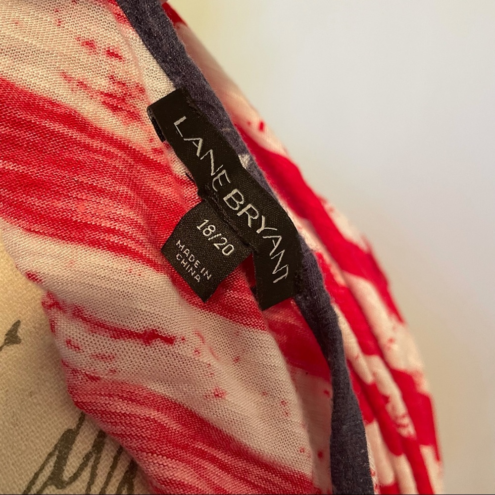 Lane Bryant blue stars and red white stripes tank - Picture 6 of 7